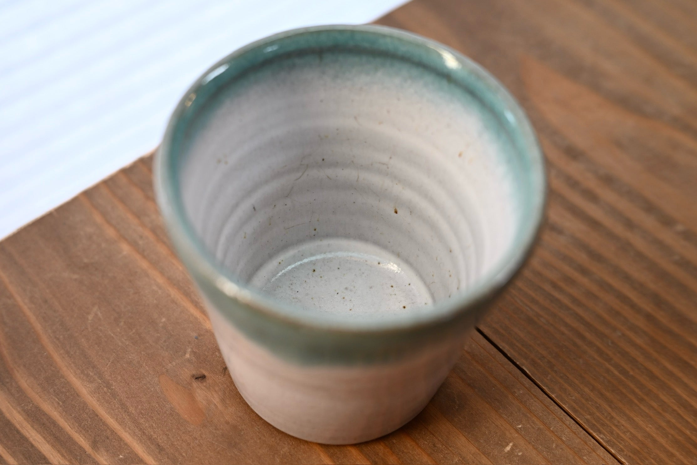 湯吞み(水色×グラデ―ション)