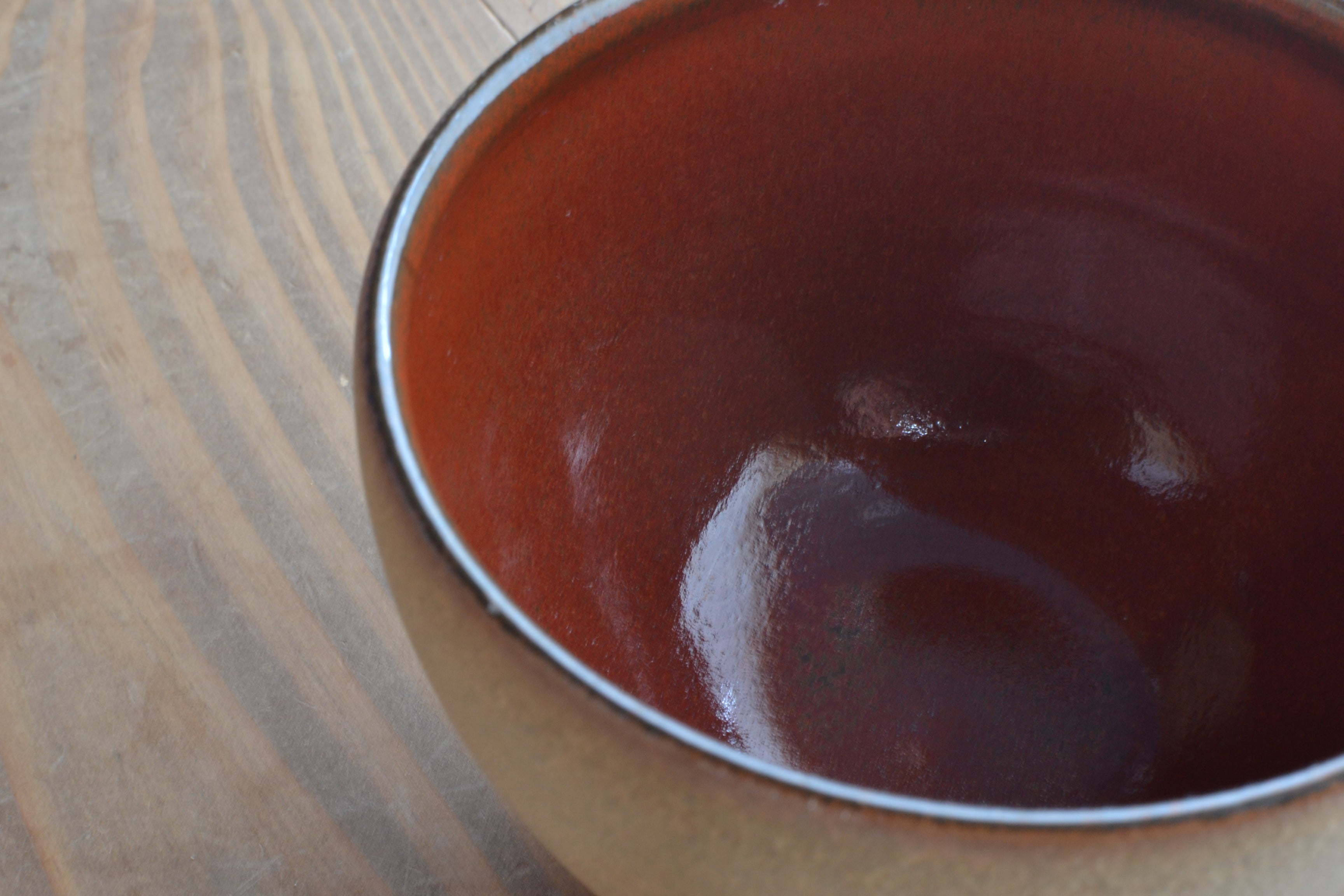 大谷焼 カフェオレボウル(赤)