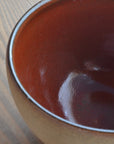 Otani ware cafe au lait bowl (red)