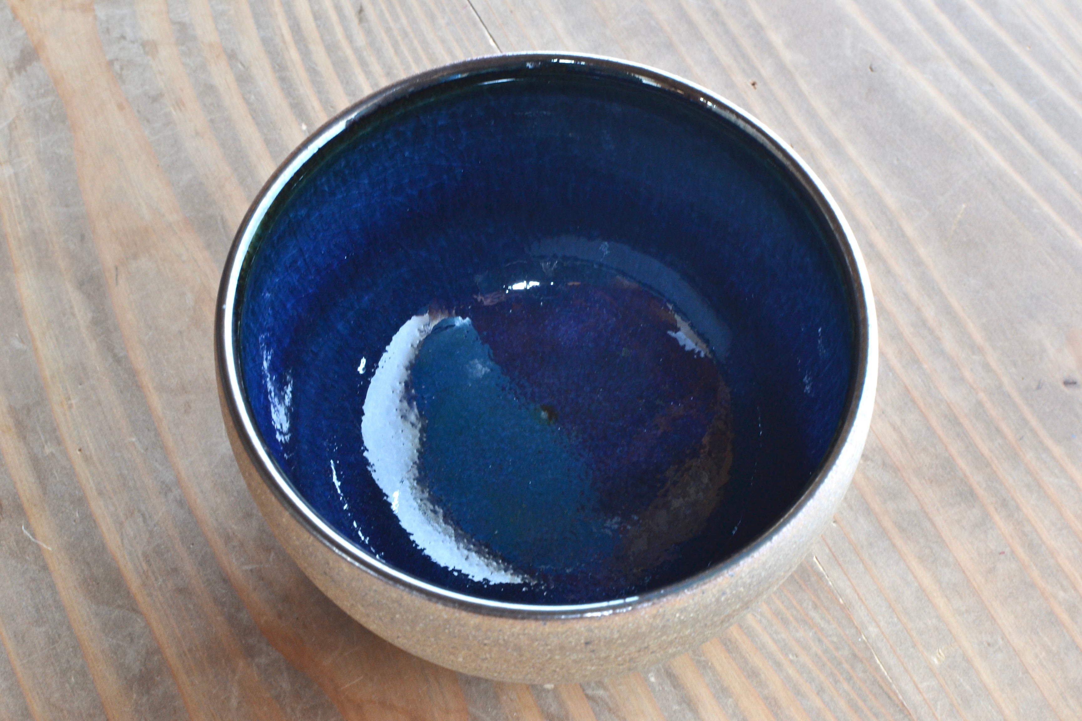 大谷焼 カフェオレボウル(青)