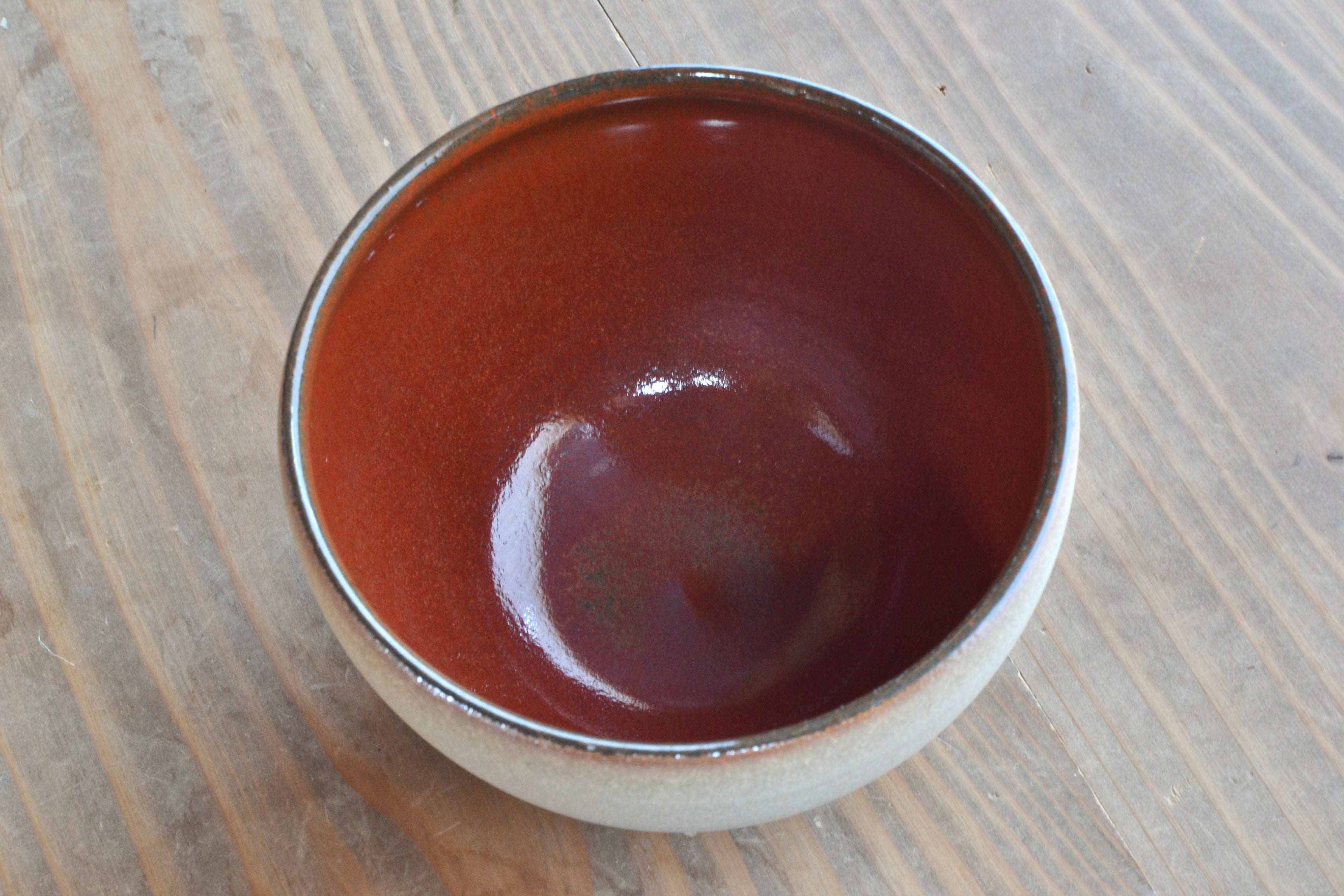 大谷焼 カフェオレボウル(赤)