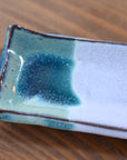 大谷焼 長角皿（水色×白）